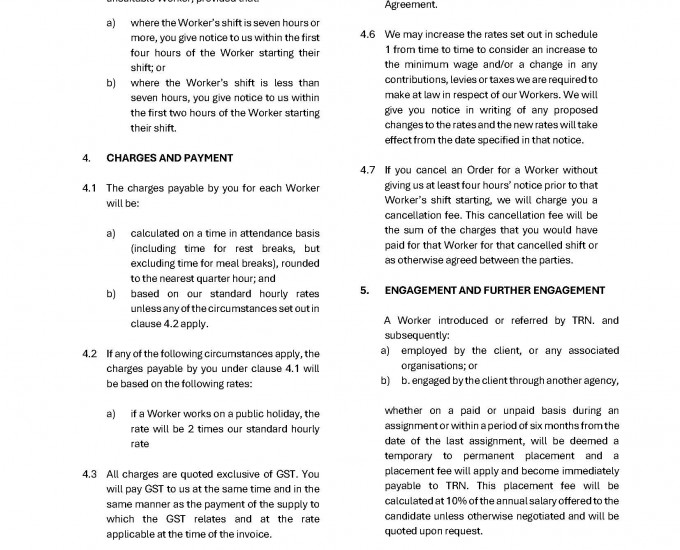 TRN Terms of Business Temporary 2025 Page 2