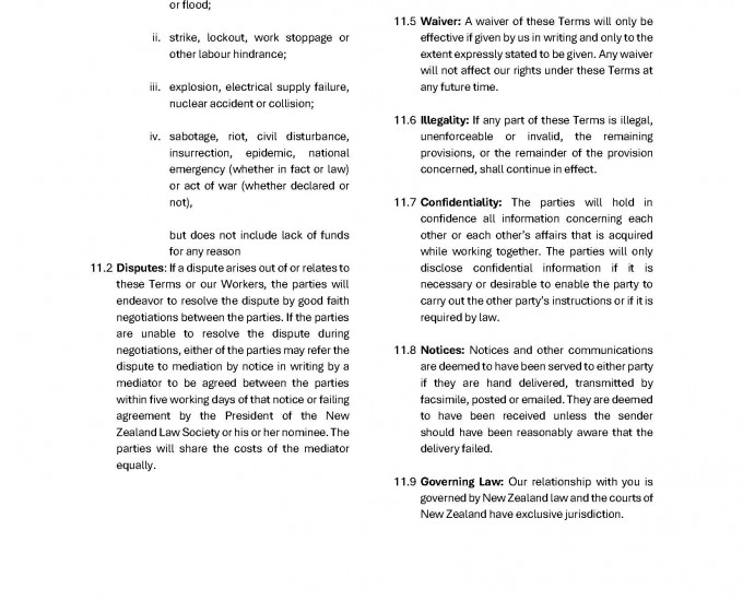 TRN Terms of Business Temporary 2025 Page 5